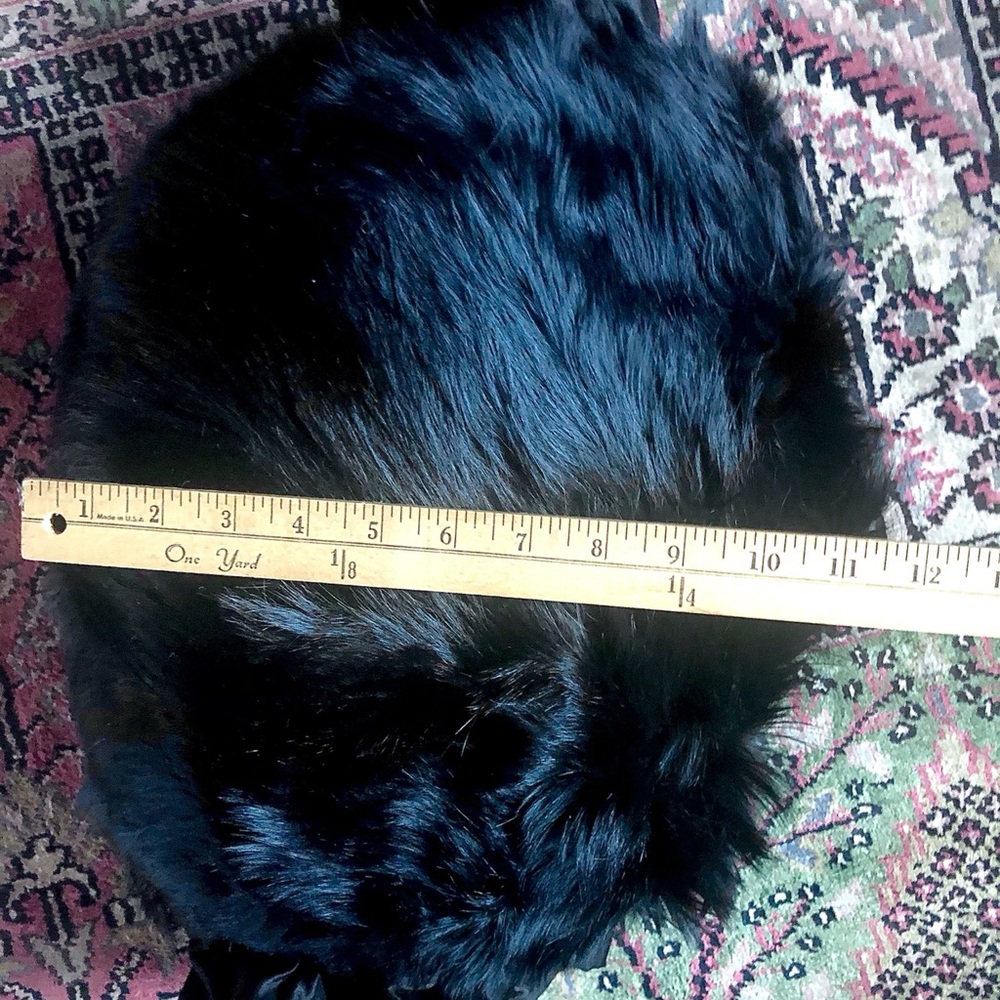 Authentic Black Long Fur Muff - image 4